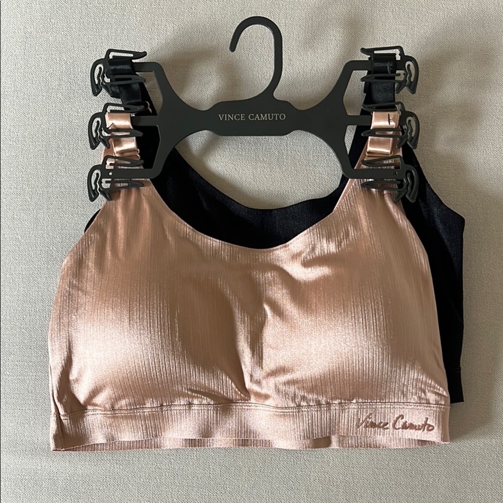 Vince Camuto Women's Satin Bralette - Cream and Black-New